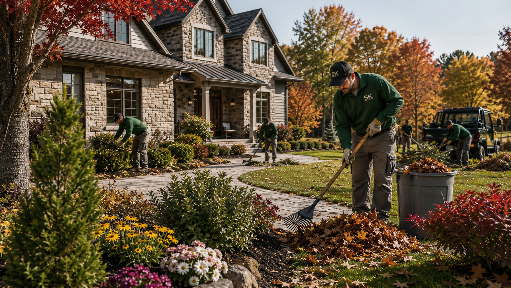 Spring and fall yard cleanup